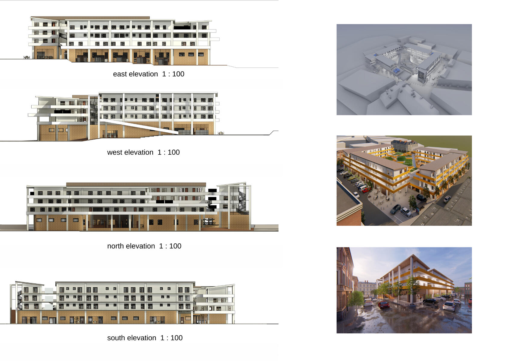 elevations and realistic renders